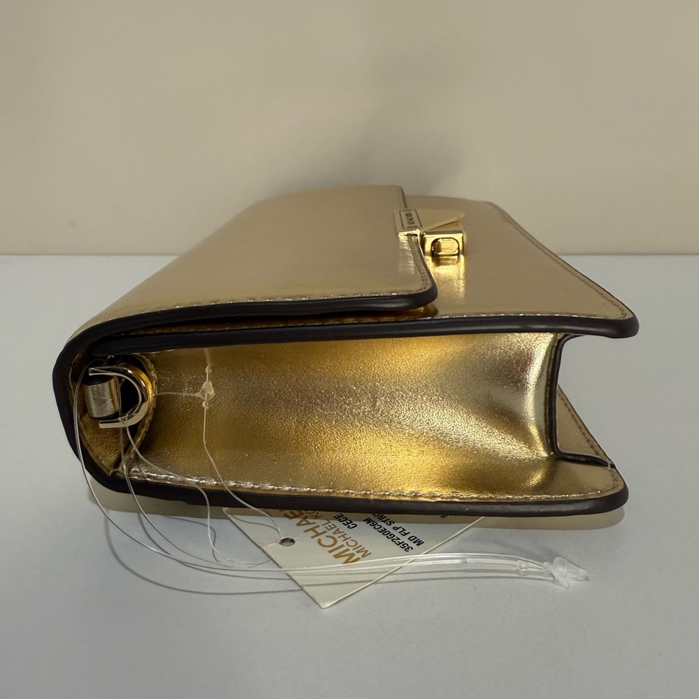 Michael Kors Metallic Gold Clutch - Picture 11 of 11